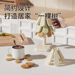 心造 隔热硅胶餐垫杯垫圣诞树防烫厨房耐高温家用碗盘餐具批发