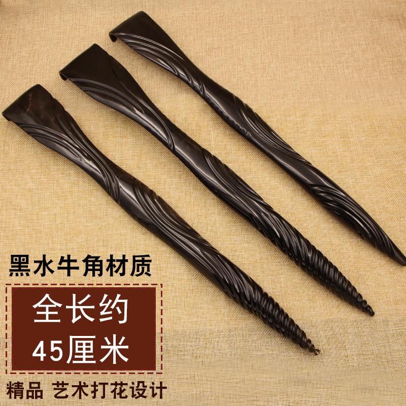 天然牛角不求人老头乐痒痒挠痒抓背手工雕花穴位按摩 长40~43厘米