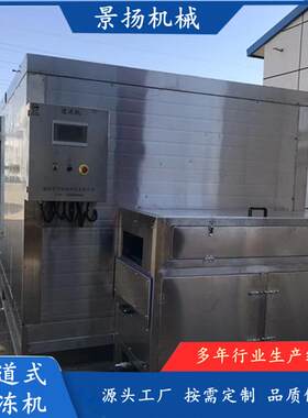 肉串丸子隧道式速冻机 商用大型生耗冷冻设备 海参速冻流水线