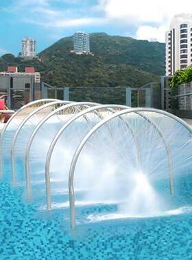 厂家不锈钢水疗彩虹桥彩色烤漆彩虹桥设备304不锈钢泳池温泉