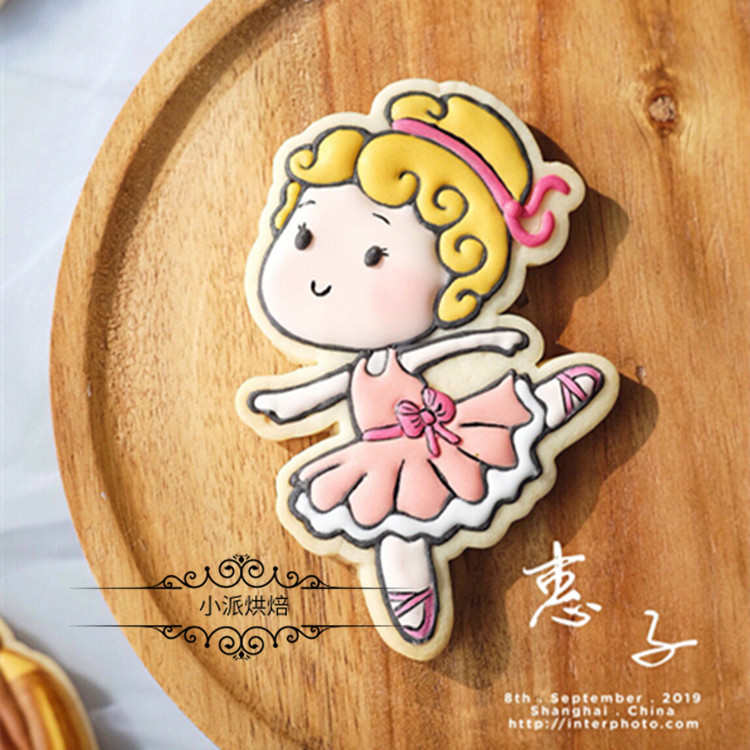 惠子老师出品芭蕾舞女孩糖霜饼干模具3D立体按压式diy烘焙工具
