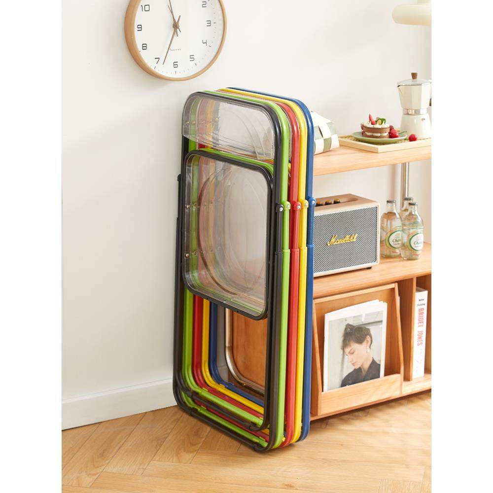 透明折叠椅子家用靠背塑料网红休闲服装店拍照椅咖啡厅奶茶店凳子,住宅家具,折叠椅/躺椅,淘宝优惠券,粉丝福利购,淘宝优惠卷