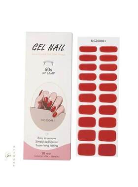 Transparent Semi-cured Gel Nail Sticker UV Lamp Needed Full