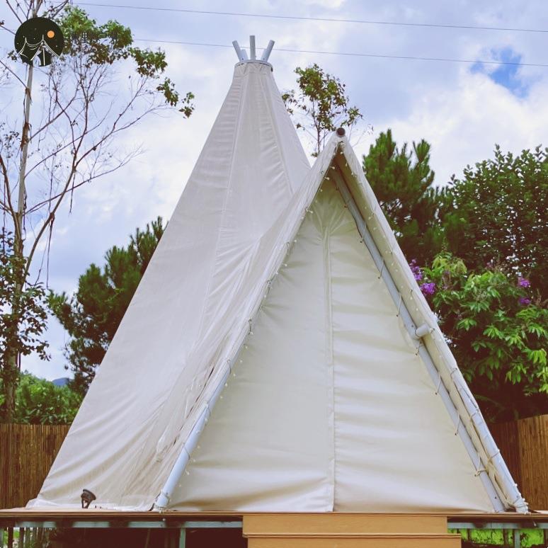 野户外住宿营景地金字塔J-35帐篷酒沐店区宿生态园民露营酒店帐篷