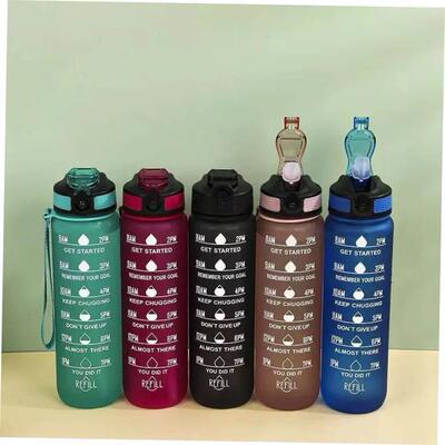900/1000ml Water Bottle Motivational Sport Water Bottle Lea1