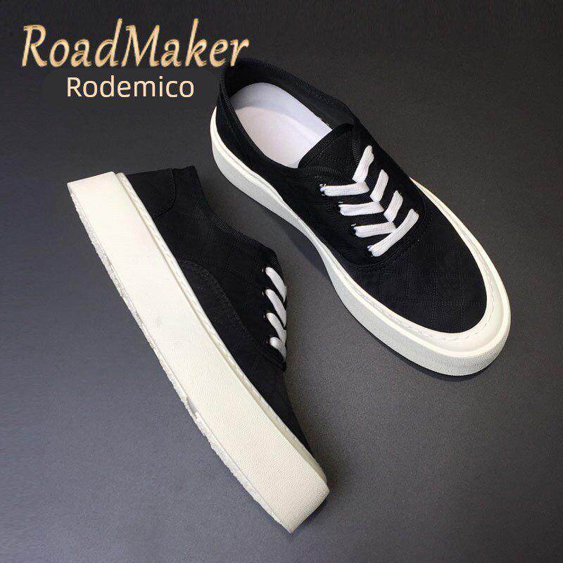 罗德梅科布鞋男款透气新款日系覆古板鞋厚底百搭帆布鞋时尚休闲鞋