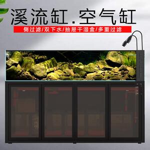 底滤溪流缸鱼缸全套客厅家用小型2025新款免换水大型生态玻璃超白
