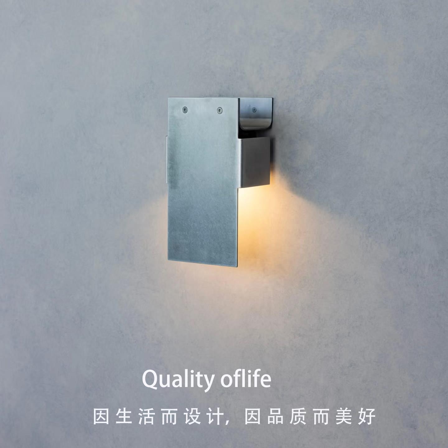 韩国UUU不锈钢壁灯走廊洗手台户外复古工业工作室咖啡厅极简灯具
