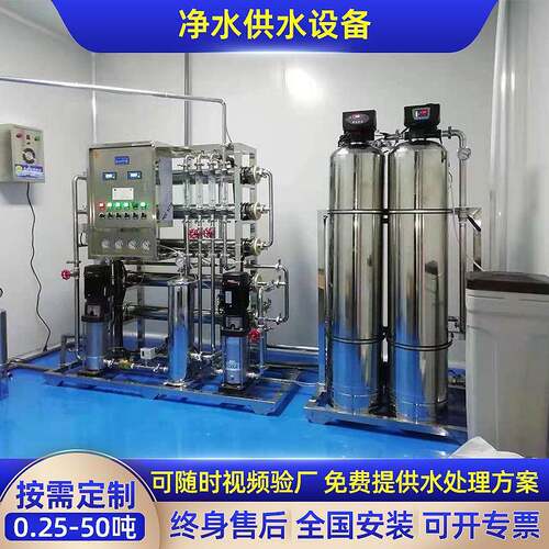 0.5T/H双级反渗透纯净水设备厂家供应纯水处理制取工业供水设备