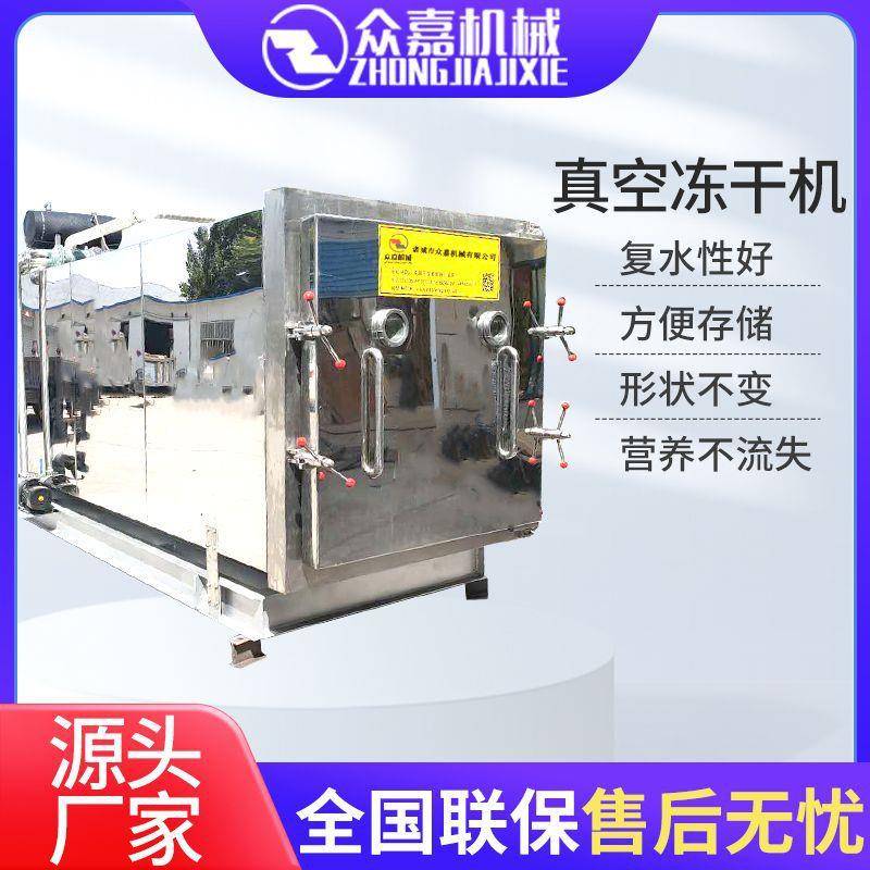 雪梨脆片冻干机蓝莓黄桃干真空冷冻干燥机大型冷干机