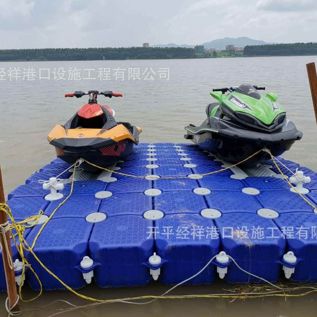 厂家直销水上浮筒平台码头浮桥网箱养殖钓鱼水上休闲娱乐塑料浮桶