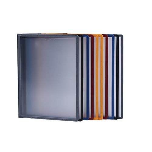 A4翻页展示架资料文件夹壁挂式40面菜谱相册宣传架展示夹挂墙收纳