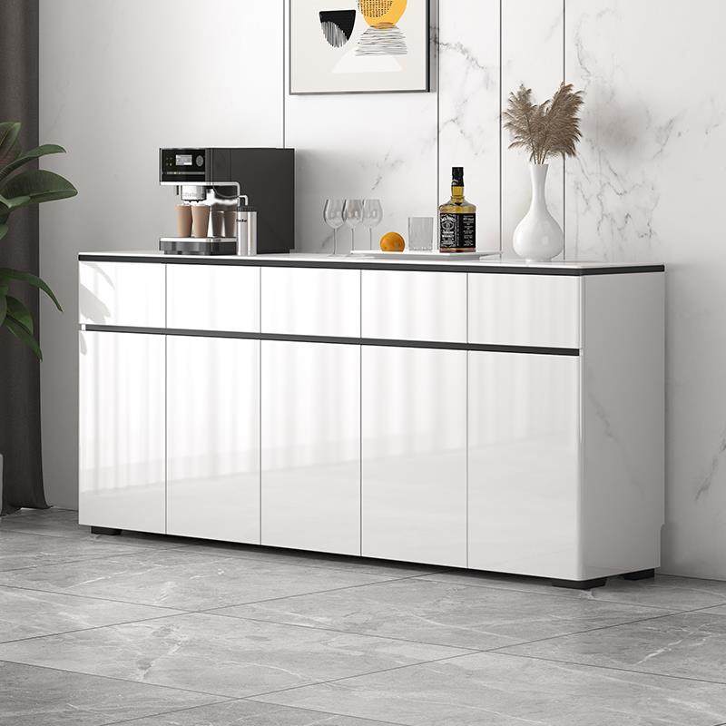 麦比梵现代简约餐边柜靠墙一体储物柜轻奢客厅茶水柜橱柜家用厨房置物