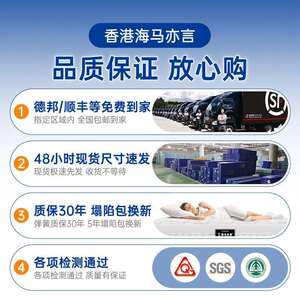 海马天然乳胶思床垫席梦软垫H-贝丝家用卧室椰加20CM两用弹簧棕名