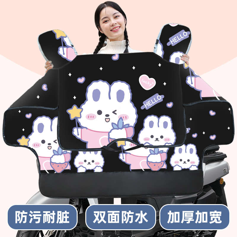 电动车挡风被冬季加绒加厚小型电瓶电车防风罩女防寒春秋防水风挡