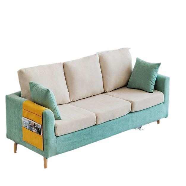 布艺沙发现代简约沙发小户型出租屋房间客厅双人三人位懒人小沙发