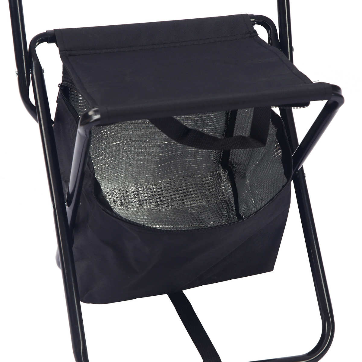 便携户外折叠冰包椅带储物包凳子靠背小马扎多功能休闲野营钓鱼椅