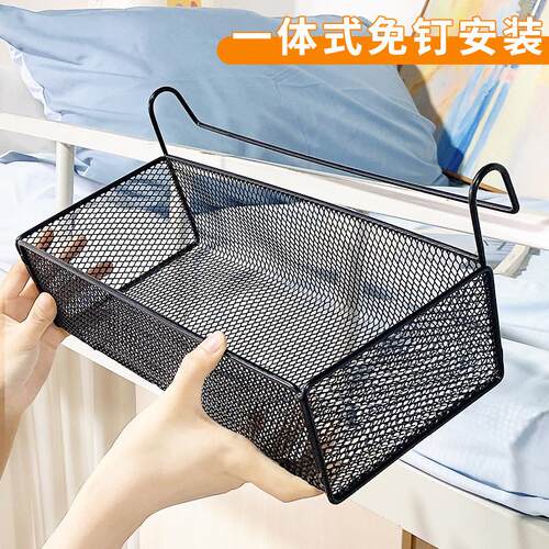 Wall-mounted storage shelves for dorm rooms, no-drilling req