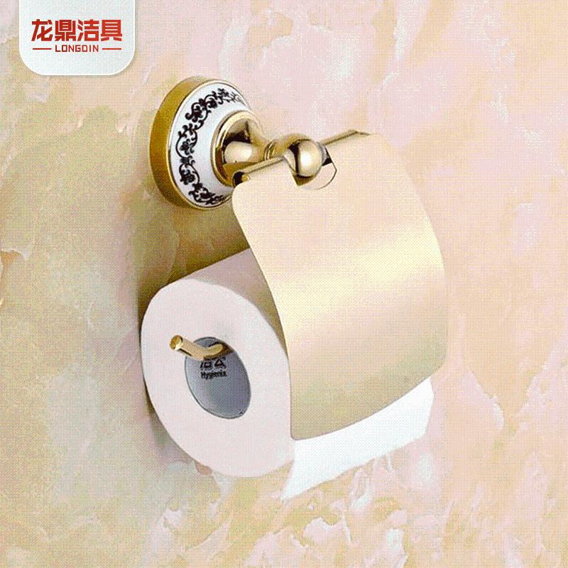 不锈钢卫生纸卫生间金色纸巾架