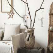 实木镂空猪笼草花瓶诧寂风民宿装 饰摆件创意设计复古做旧玄关花器