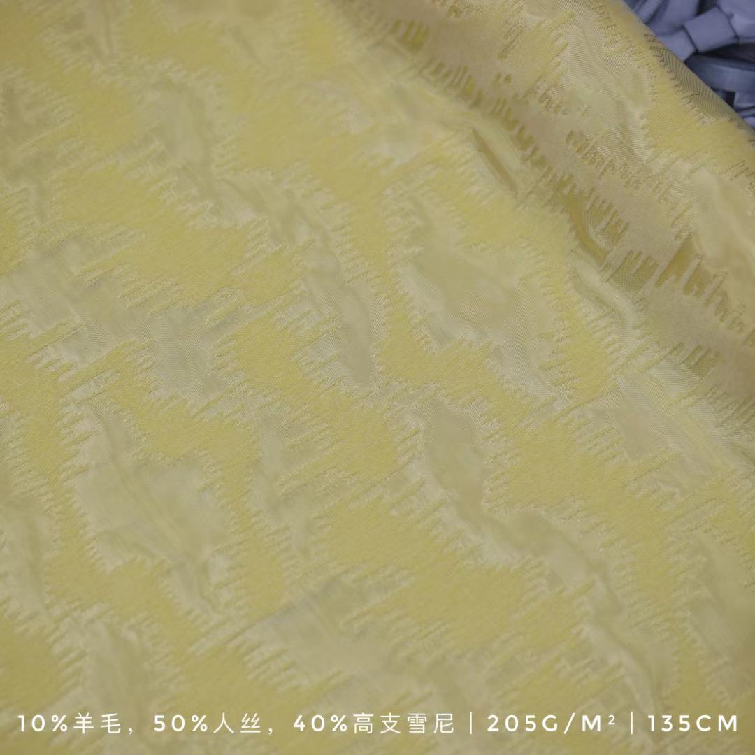 提花丝WF03装绒丝雪尼尔人羊服装布料秋冬新款毛外套时装休闲服布