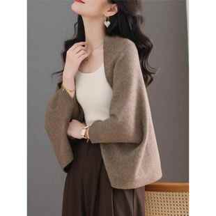 蝙蝠袖披肩围巾外搭女士毛衣外套时尚洋气大码宽松百搭抖蓬开衫薄