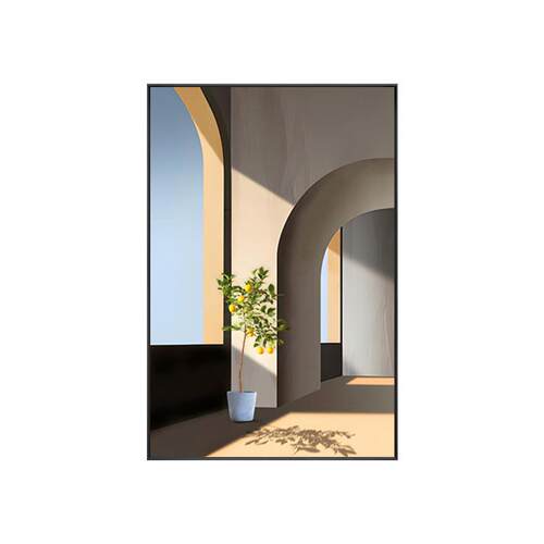 艺境现代简约入户玄关画客厅高级建筑装饰画延伸走廊样板间挂画