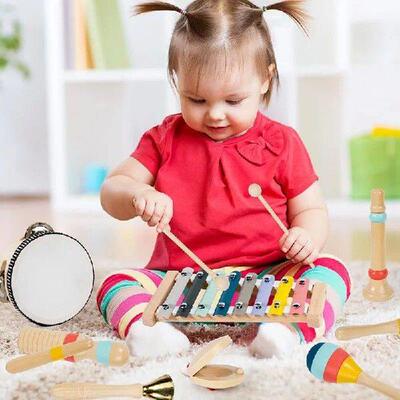 Toddlers Montessori Musical Instruments Set Wooden