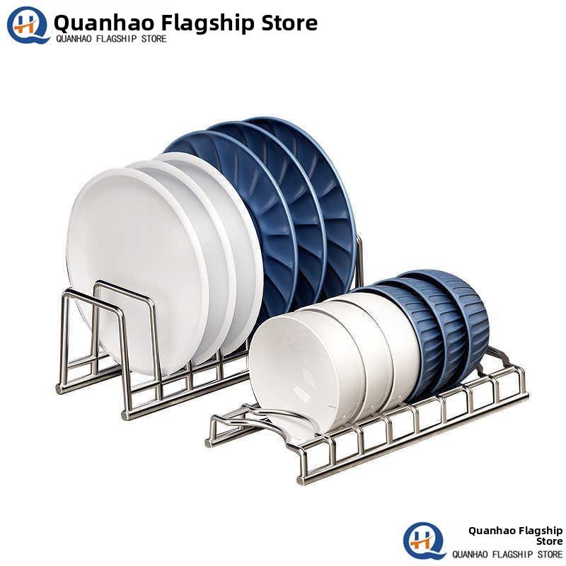 304不锈钢餐具储物架厨房储物架单层排水架家用多功能餐具架
