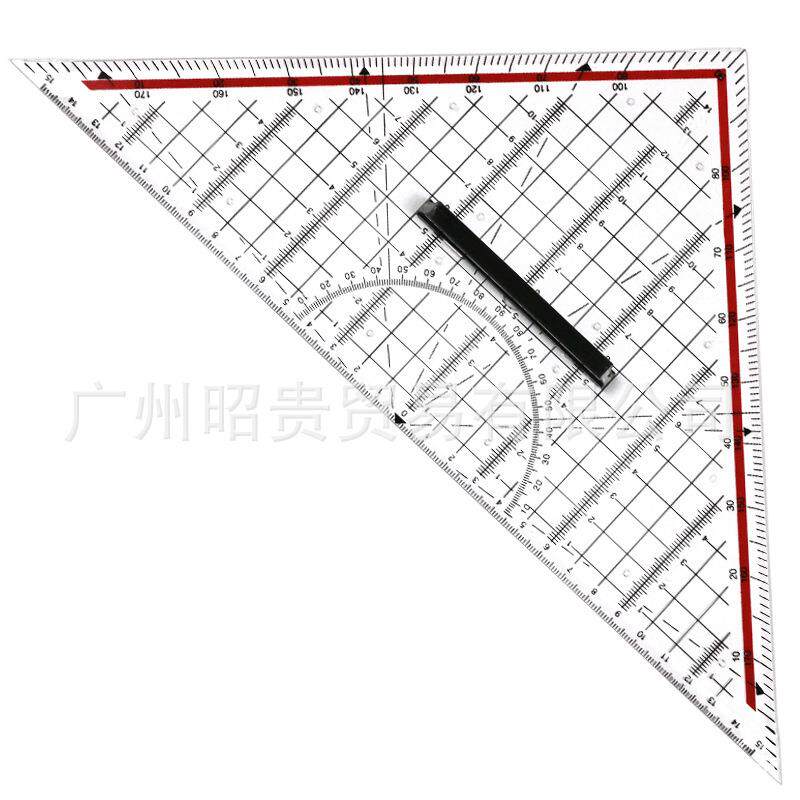 KW-109 带手柄量角器设计三角尺 30cm设计三角板 尺子文具