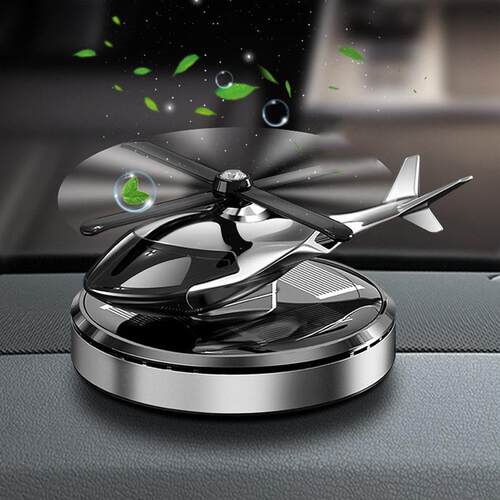 Solar powered airplane car aromatherapy decoration