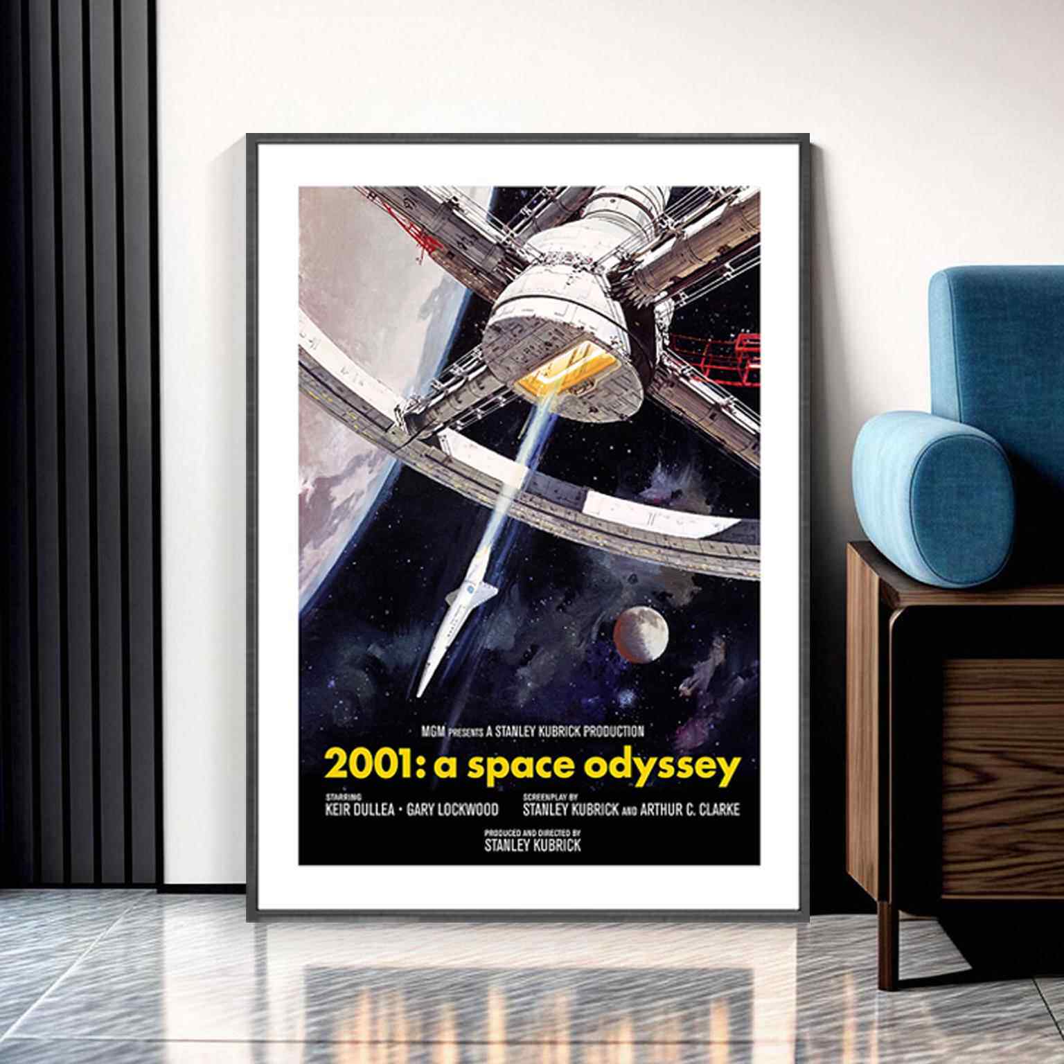 2001太空漫游装饰画客厅沙发背景墙卧室壁画玄关科幻电影海报挂画