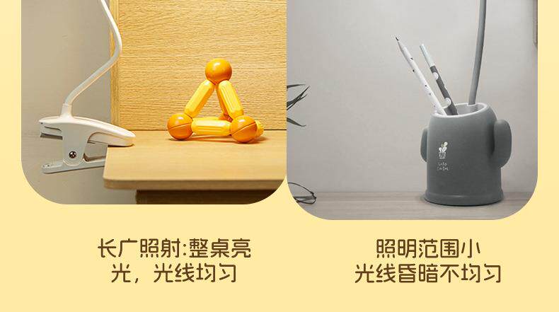 Лампа для чтения 可充电宿舍小台灯大学生护眼学习专用夹子夹式床头阅读灯书桌台风