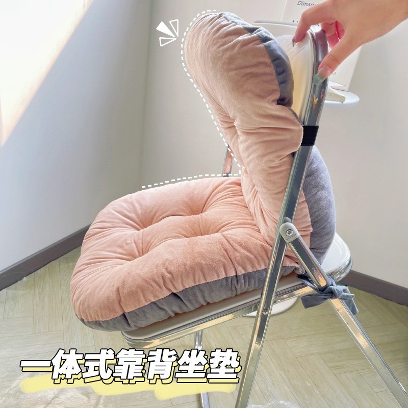 加厚久学生无坐垫靠公垫一体冬天办坐室椅子垫子餐椅垫屁垫工厂