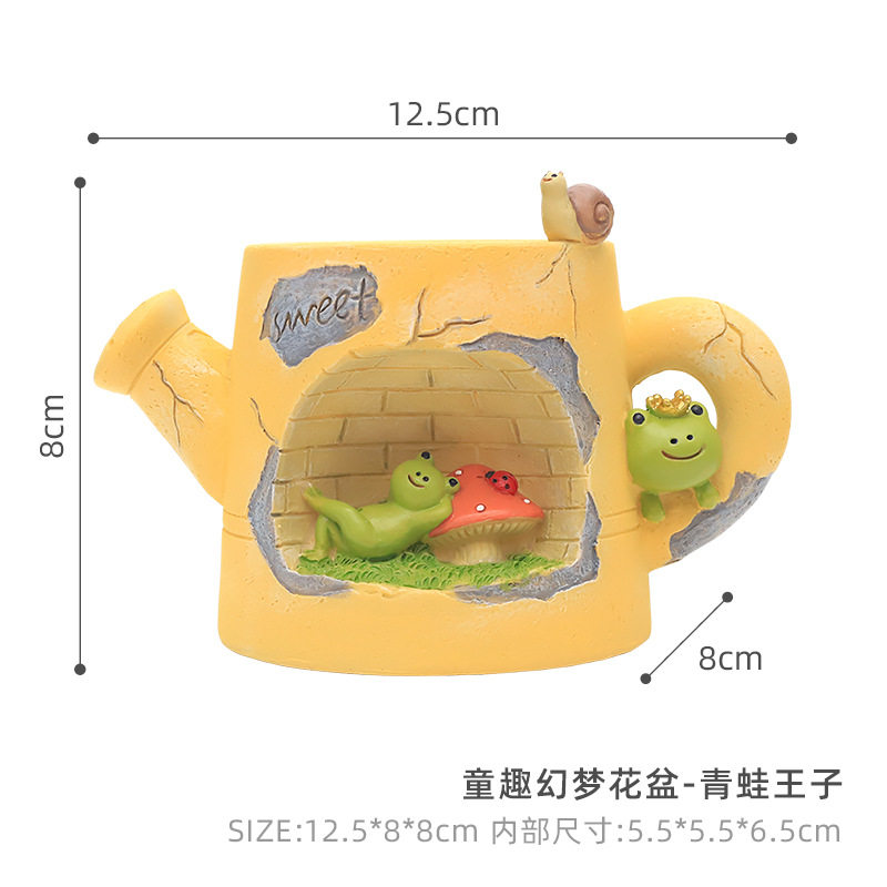 创意多肉花盆微景观小兔动物造型可爱特色精致高颜值盆栽礼物