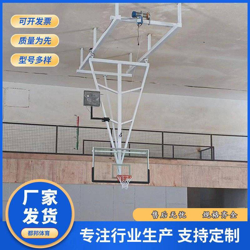 室内悬壁挂篮球架墙壁式升降篮球架度可升降室内外篮球架