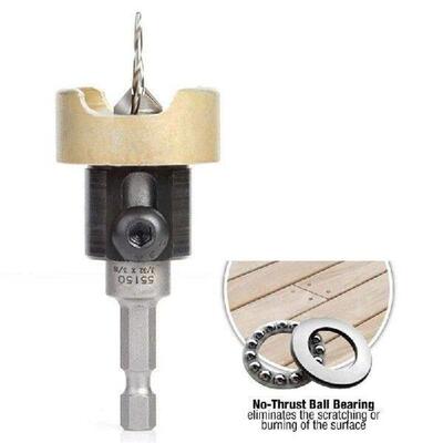 Countersink Drill Bit Woodworking with Adjustable Bit Depth