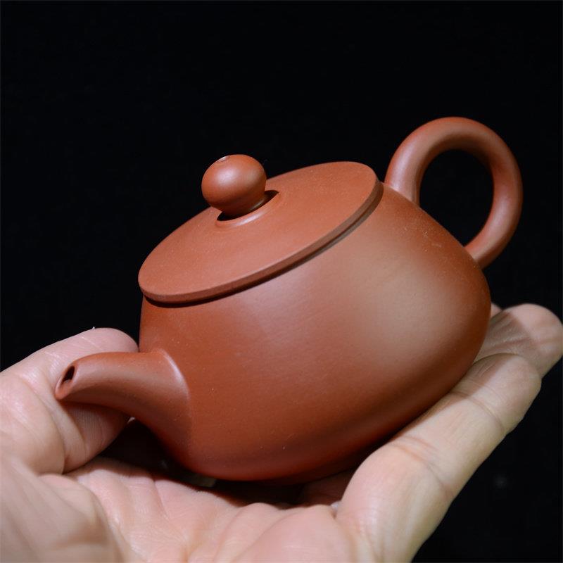 石瓢壶潮州朱泥全手工手拉坯小号工夫泡茶壶家用工夫茶具110ml
