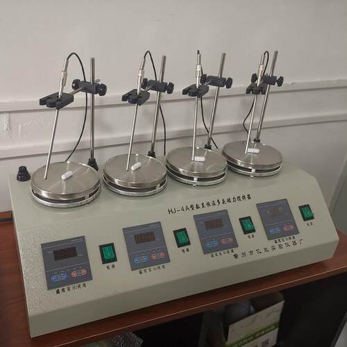 供应HJ-4A数显多头磁力加热搅拌器四联恒温磁力搅拌器 实验搅拌器