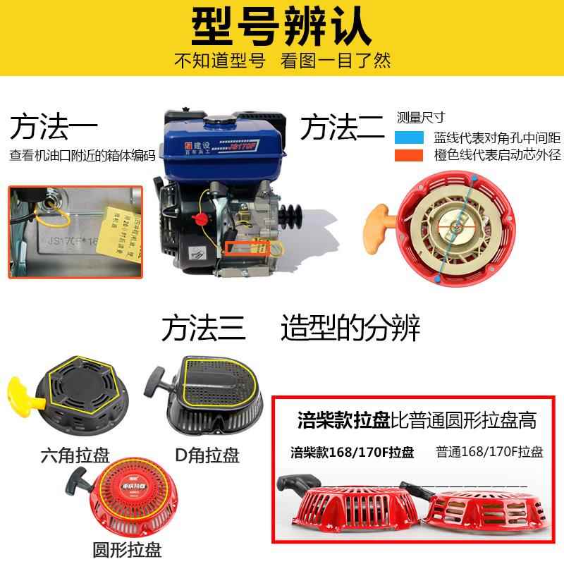 汽油机配件发电机168水泵微耕机170启动拉盘起动器总成大全手拉盘