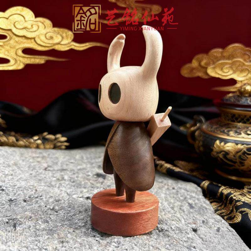 直销实木空洞骑士摆件创意实木雕刻拼接家居摆饰可爱摆件
