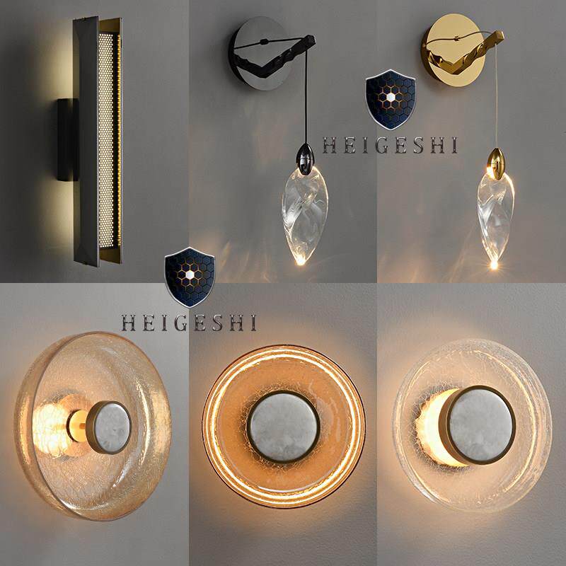 意式极简客厅壁灯设计师个性背景墙灯现代简约卧室灯床头壁灯