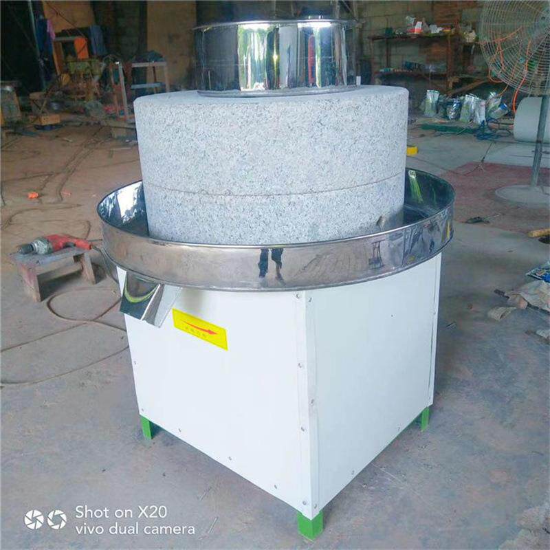 小麦面粉电动石磨机 绿豆煎饼专用米浆豆浆家用全自动电动石磨机