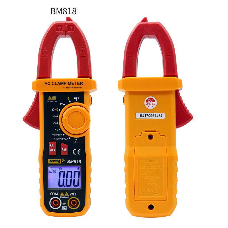 数字钳形表多用表滨江BM818功能数显电流表小型钳电容测三用表