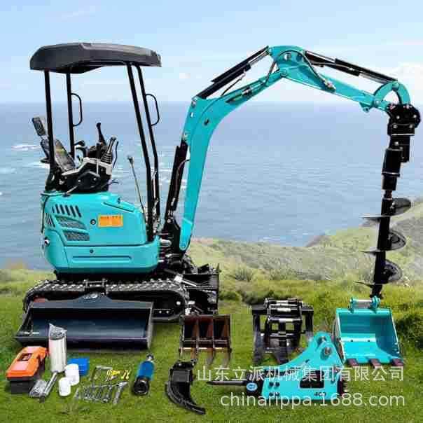 小型挖掘机农用迷你小挖机微型家用挖土机0微挖挖地果园大棚开荒