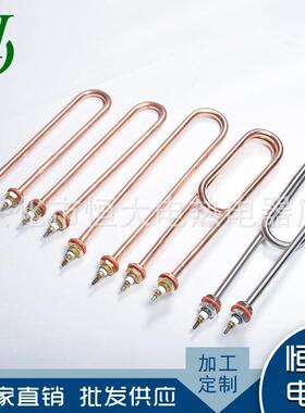不锈钢双头U型加热管大功率铜U型加热管380V220V蒸饭柜电热管