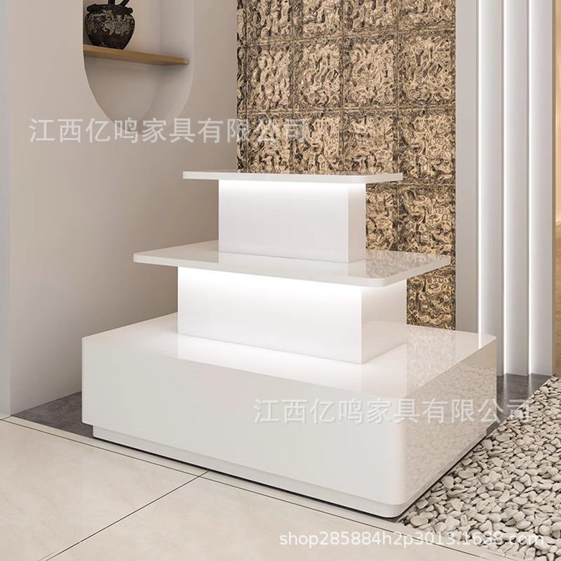 地台创意展示台异型组合柜台模型台商用中岛展示柜带灯带发光柜台