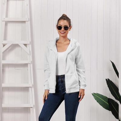 Womens plush sweatshirt womens autumn lambskin granular