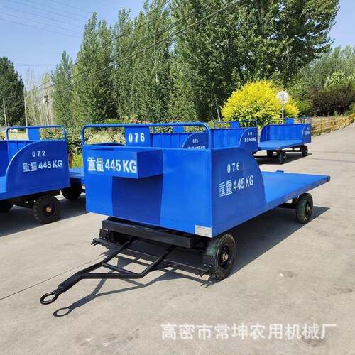 2.5吨行李车机场车站货物行李运输车000*1500行李拖挂车围栏拖车