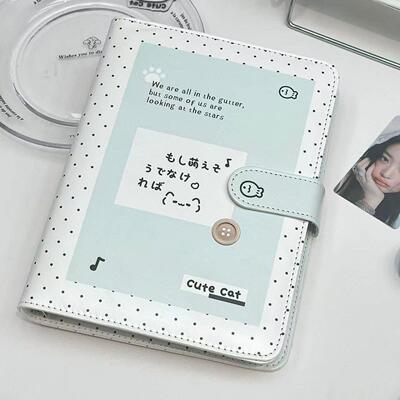 星星耳机小猫A5四宫格PU卡册ins可爱高颜值学生小卡收纳册相册本